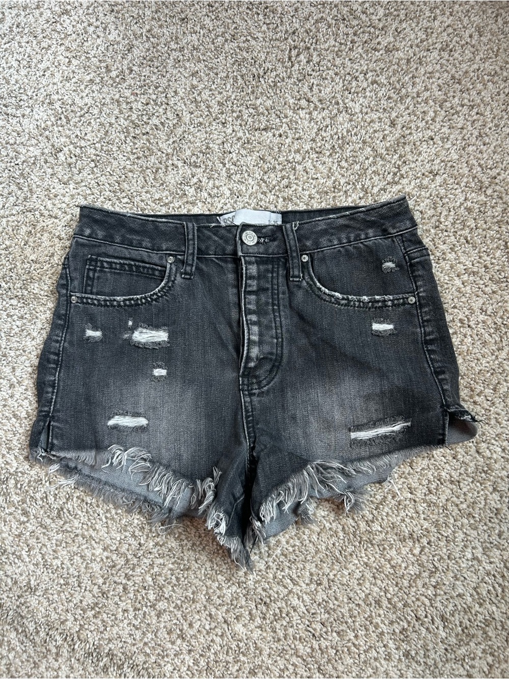 RSQ Black Distressed Denim Cutoff Shorts